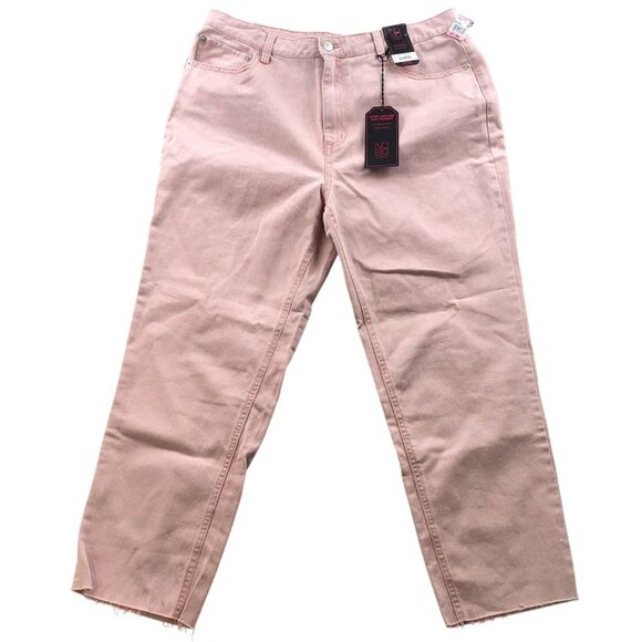 No Boundaries Denim - No Boundaries Slim Straight Crop Jeans Pink Sze 15 Super High Rise Cotton Casual
